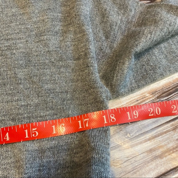 Harve Benard Knee Length Collared Knit Sweater Dress Heathered Gray Sz M - Picture 8 of 9